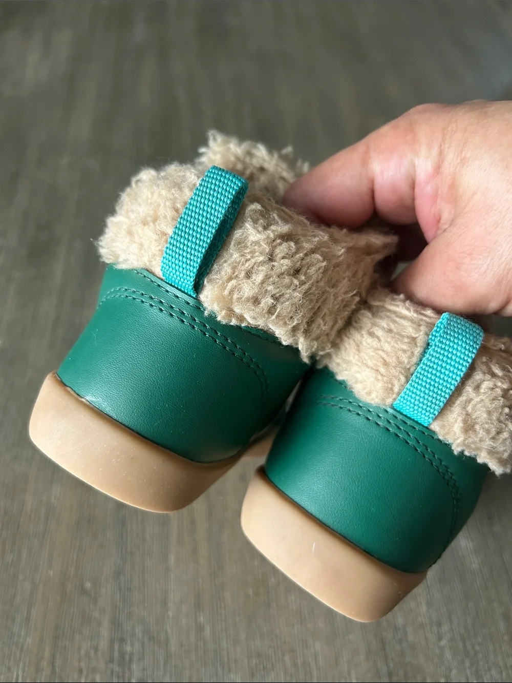 Ten Little Furry High Tops, Sz. 8, Gently Used.